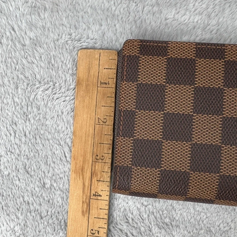 Louis Vuitton Brazza Wallet N60017 Damier Ebene Brown Mens Long Wallet Organizer